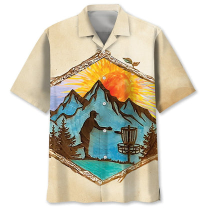 Disc Golf Tropical Hawaiian Shirt, Unisex Summer Beach Casual Short Sleeve Summer Vacation Beach Shirts HO3383