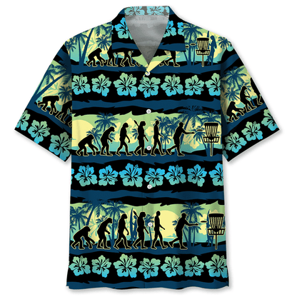 Disc Golf Tropical Hawaiian Shirt, Unisex Summer Beach Casual Short Sleeve Summer Vacation Beach Shirts HO3383