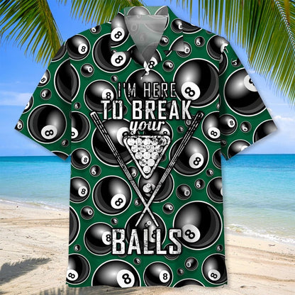 Billiard Break Hawaiian Shirt, Billiard team Hawaiian shirt for men, Gift for billiard player HO2991