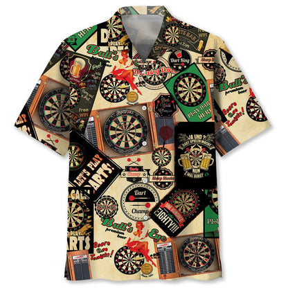 Darts Vintage Hawaiian Shirt, Darts team Hawaiian shirt for men, Gift for Darts player HO2999