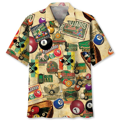 Billiard vintage Hawaiian Shirt, Billiard team Hawaiian shirt for men, Gift for billiard player HO2994