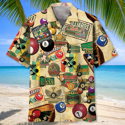 Billiard vintage Hawaiian Shirt, Billiard team Hawaiian shirt for men, Gift for billiard player HO2994