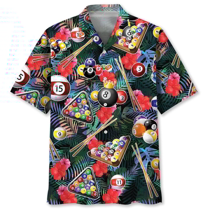 Billiard Tropical Hawaiian Shirt, Billiard team Hawaiian shirt for men, Gift for billiard player HO2995