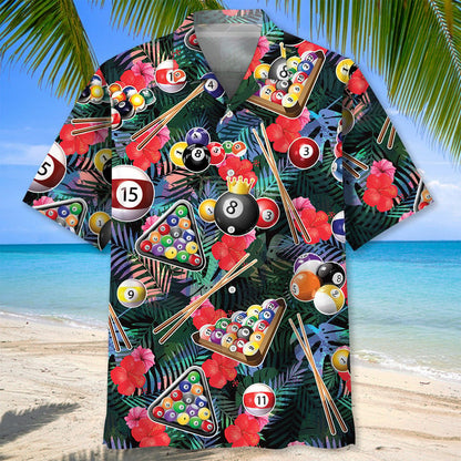 Billiard Tropical Hawaiian Shirt, Billiard team Hawaiian shirt for men, Gift for billiard player HO2995