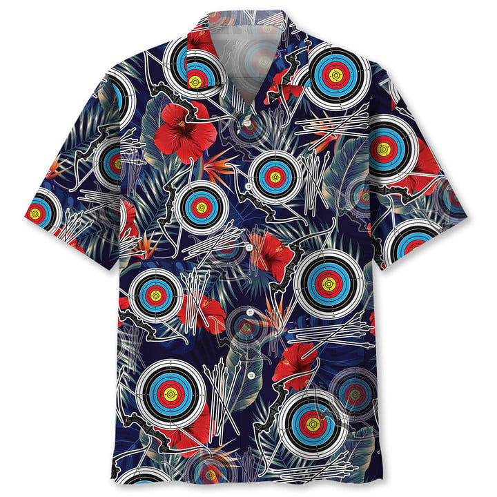 Archery tropical Hawaiian Shirt, Archery team Hawaiian shirt for men, Gift for Archery player HO3001