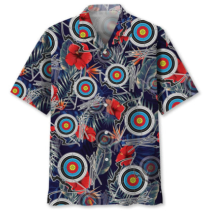 Archery tropical Hawaiian Shirt, Archery team Hawaiian shirt for men, Gift for Archery player HO3001