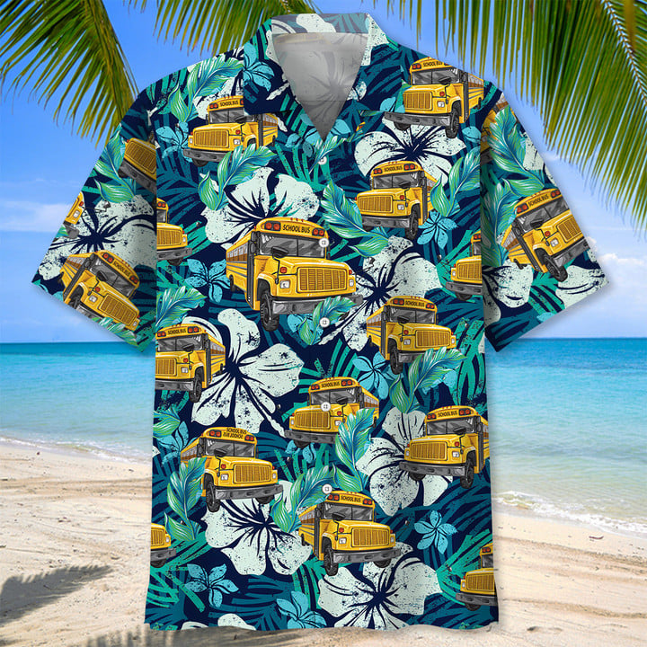 School Bus Coconut Hawaiian Shirt for men and women HO3243