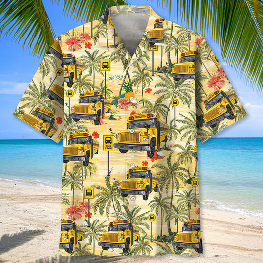 School Bus Coconut Hawaiian Shirt for men and women HO3243