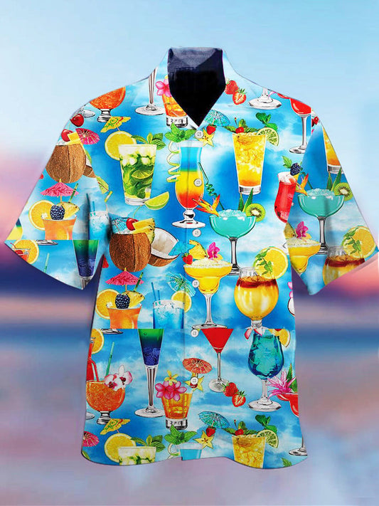 Cocktail Hawaiian Shirt, Aloha Hawaii Shirt, Gift For Summer Holidays, Summer Gift For Women HO3568