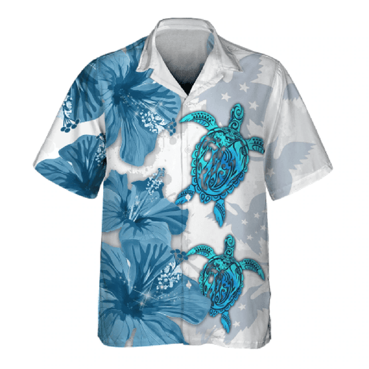 Blue Bird Turtle 3d Hawaiian Shirt Men's, Haiwaiian Shirt Hot 2023 HO3645