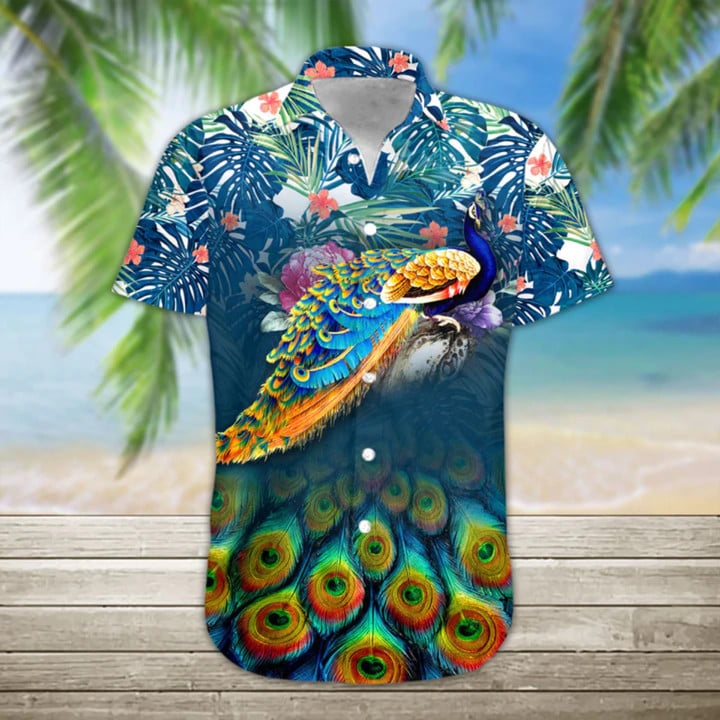 3d Peacock Hawaii Shirt, Hawaiian Shirts For Men And Women Short Sleeve Aloha Beach Shirt, Hawaiian Shirt Short Sleeves HO3618