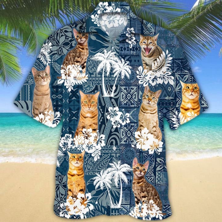 Bengal Hawaiian Shirt For Summer Travel, Cat Hawaiian Shirt For Man And Woman HO3589