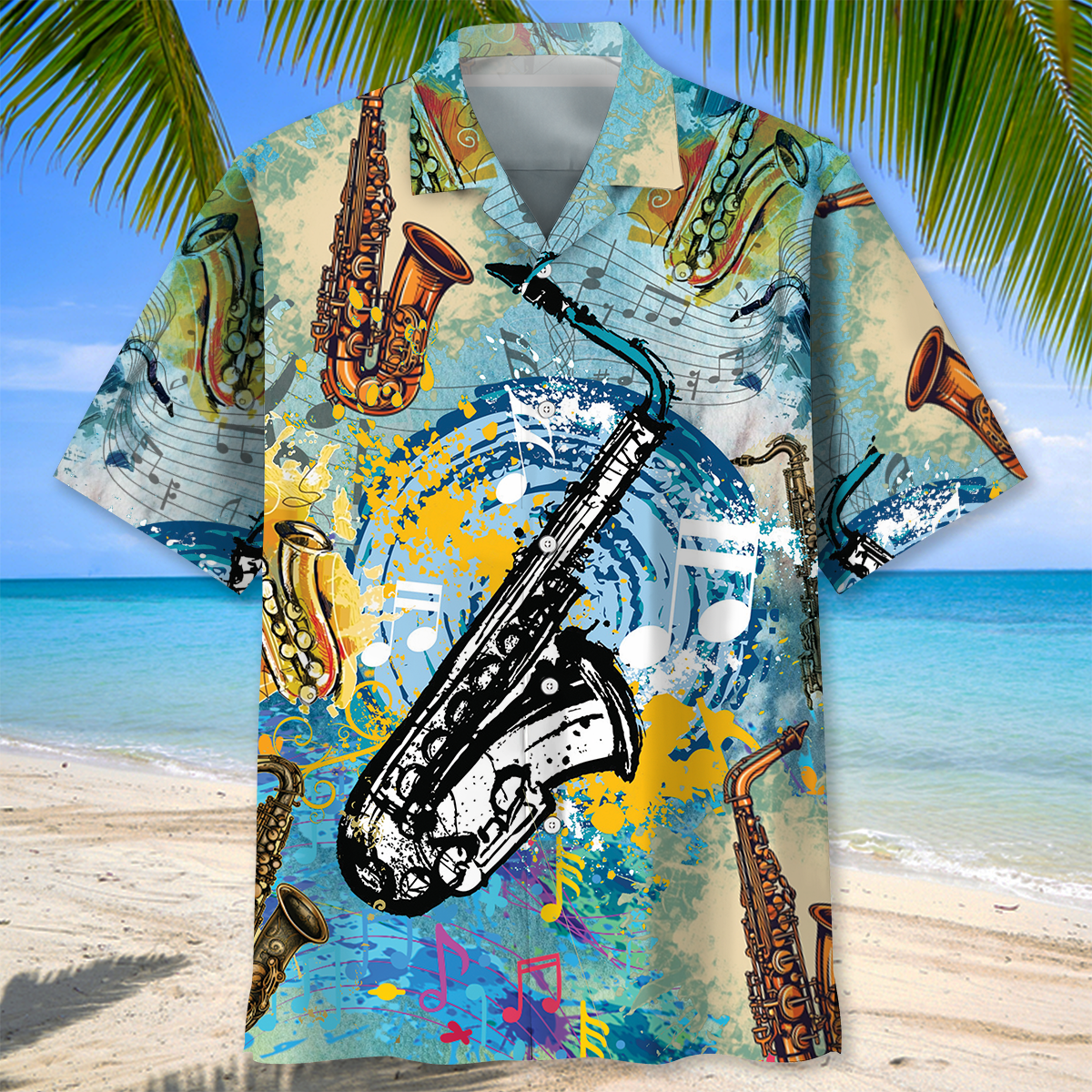 Saxophone Color Hawaiian Shirt HO3223