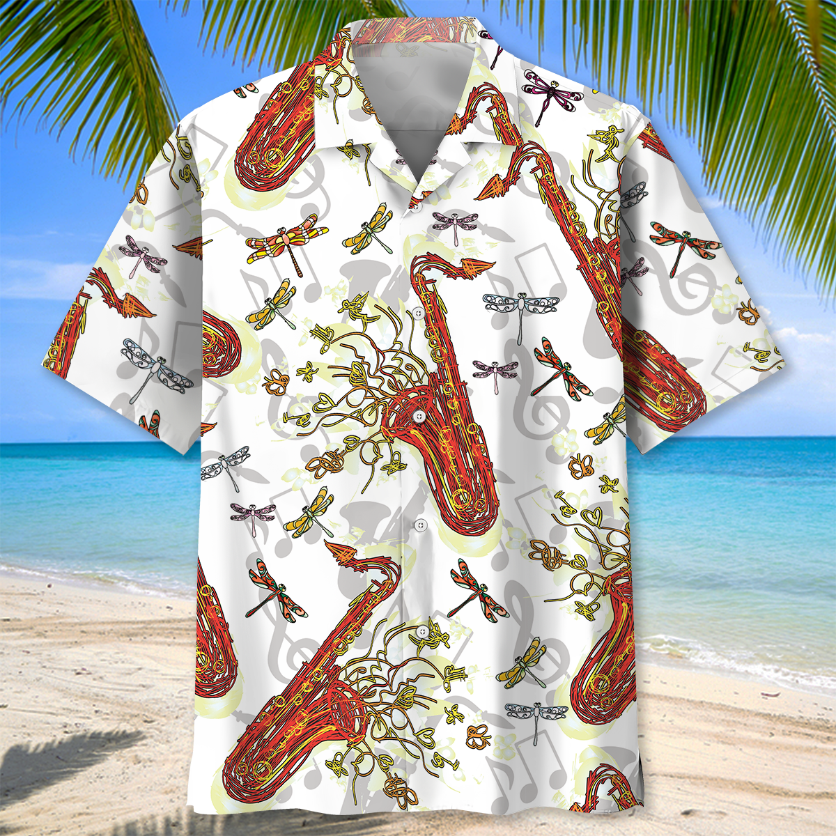 Saxophone Fly Hawaiian Shirt HO3224