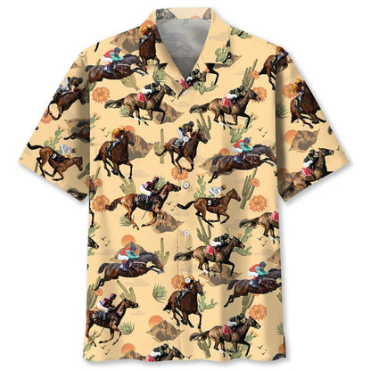 Horse Racing Desert Hawaiian Shirt for men and women HO3215
