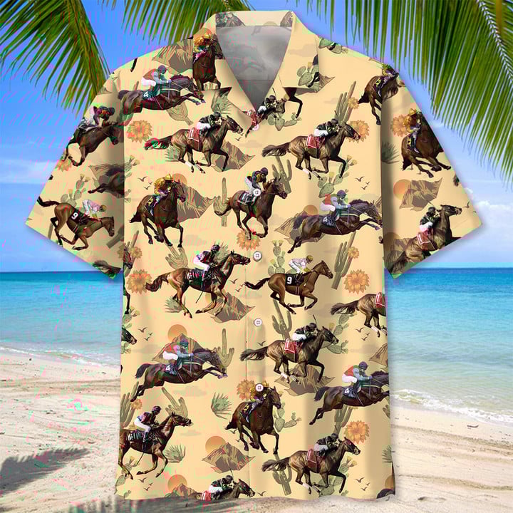 Horse Racing Desert Hawaiian Shirt for men and women HO3215
