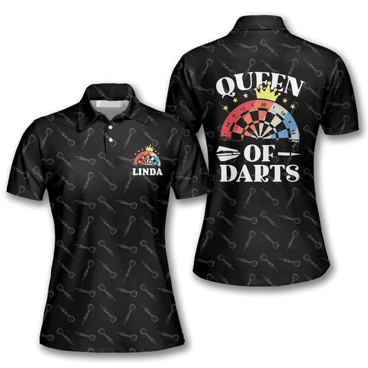 Lasfour Queen of Darts Arrow Pattern Personalized Name 3D Shirt DMA0311