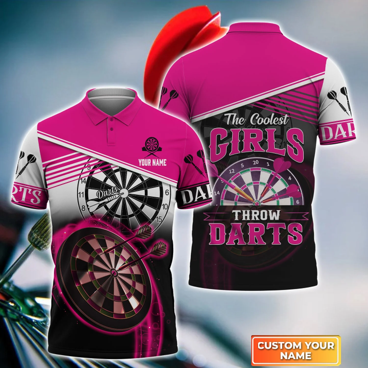 Lasfour The Coolest Girls Throw Darts Personalized Name 3D Shirt DMA0308