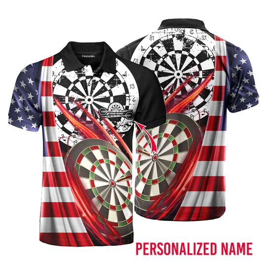 Lasfour Darts Player American Flag Personalized Name 3D Shirt DMA0280
