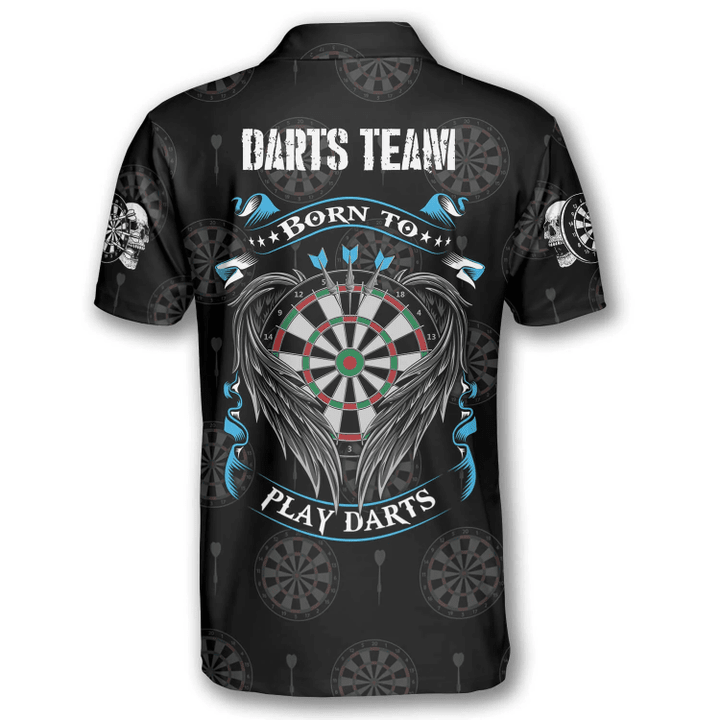 Lasfour Born To Play Darts Personalized Name And Team Name 3D Shirt DMA0294