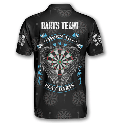 Lasfour Born To Play Darts Personalized Name And Team Name 3D Shirt DMA0294