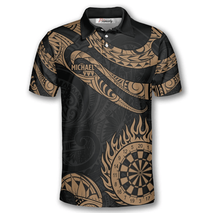 Lasfour Golden Hawaiian Tribal Darts Personalized Name And Team Name 3D Shirt DMA0289