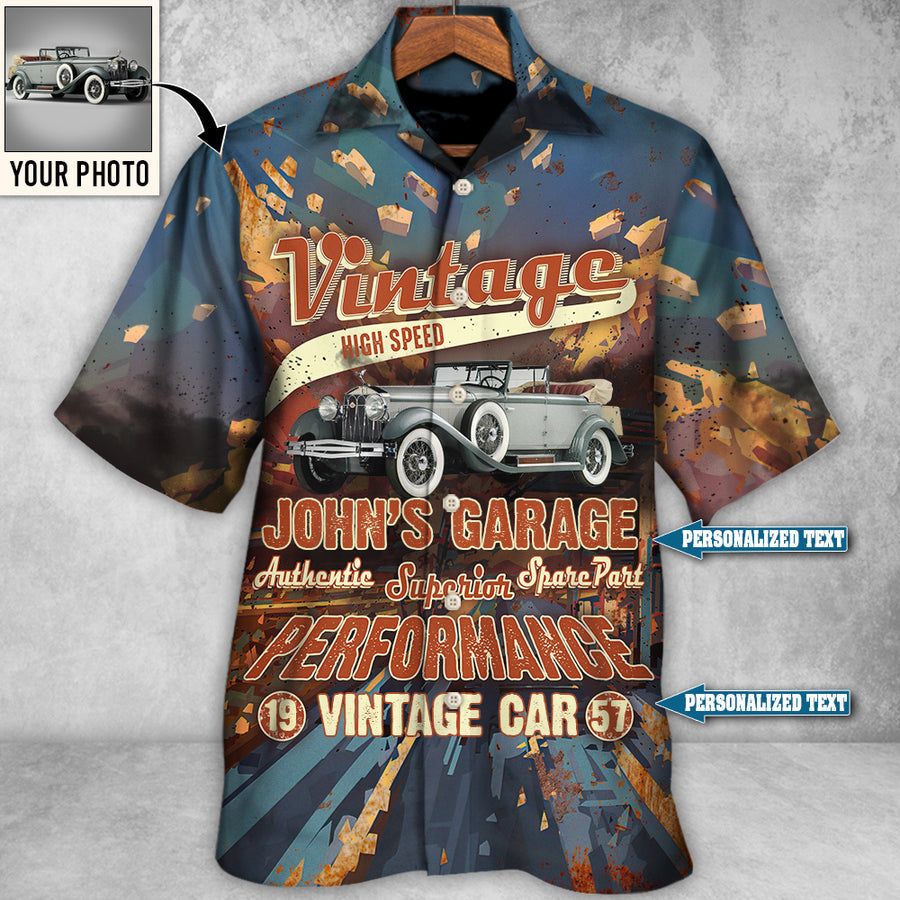 Route 66 Vintage Car Take Me On A Road Trip Custom Photo Personalized - Hawaiian Shirt - Personalized Photo Gifts HO4281