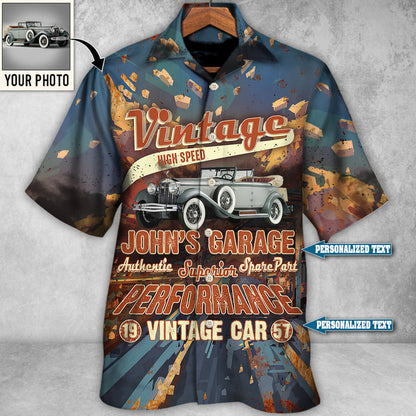 Route 66 Vintage Car Take Me On A Road Trip Custom Photo Personalized - Hawaiian Shirt - Personalized Photo Gifts HO4281