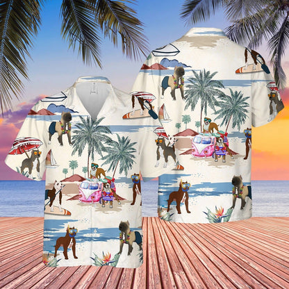 American Pit Bull Terrier Summer Beach Hawaiian Shirt, Cool Aloha Hawaiian Shirt HO0365