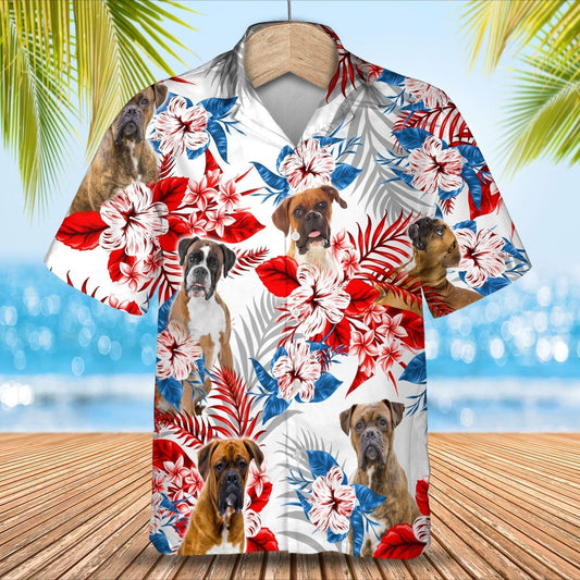 Boxer Hawaiian Shirt, Cool Hawaii Aloha Beach Shirts For Dog Lovers, Dog In Hawaiian Shirt HO4934