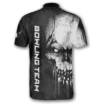 Custom Skull Bowling Jersey For Team BO0159