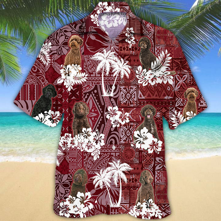 Australian Labradoodle Hawaiian Shirt, Dog Aloha Beach Shirt With Red Tribal HO5151