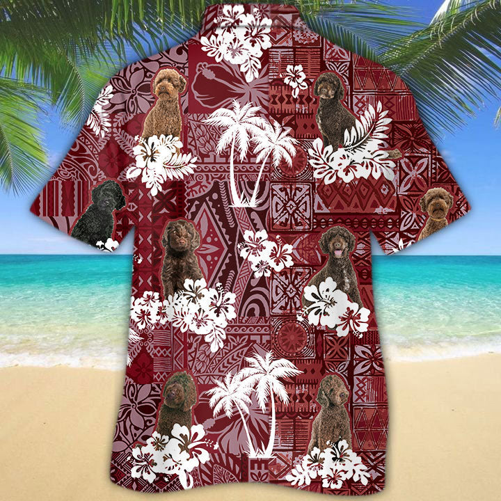 Australian Labradoodle Hawaiian Shirt, Dog Aloha Beach Shirt With Red Tribal HO5151