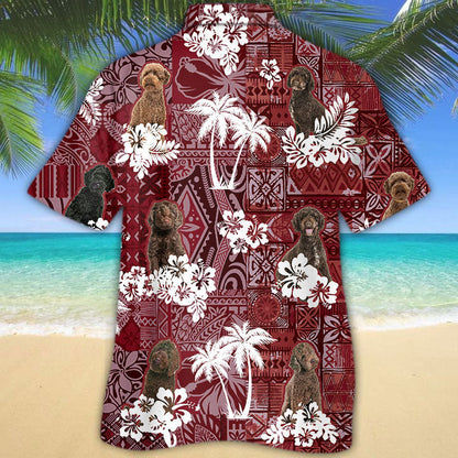 Australian Labradoodle Hawaiian Shirt, Dog Aloha Beach Shirt With Red Tribal HO5151