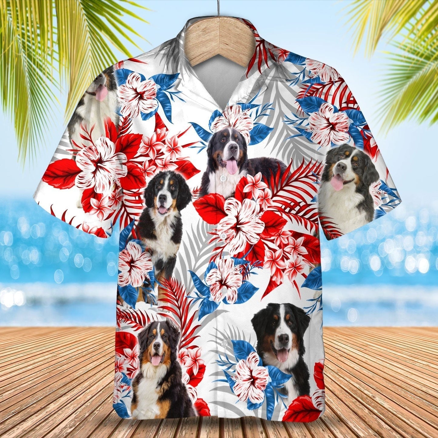 Bernese Mountain Hawaiian Shirt, Summer Gift To Dog Lovers, Hawaii Shirt Gift For Men HO4932