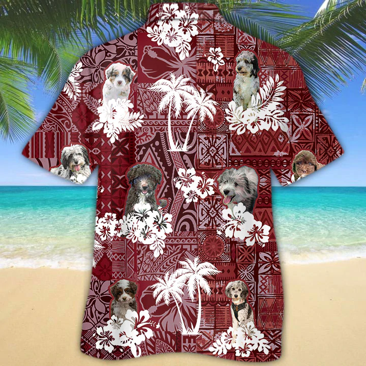 Aussie Doodle Red Hawaiian Shirt, Hawaiian shirt For men, Women, Aloha Shirt For Summer HO1304