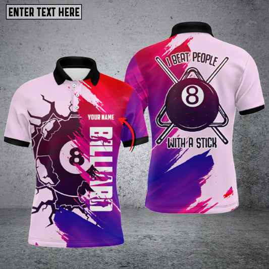 Lasfour I Beat People With A Stick Billiard Personalized Name 3D Shirt BIA0592