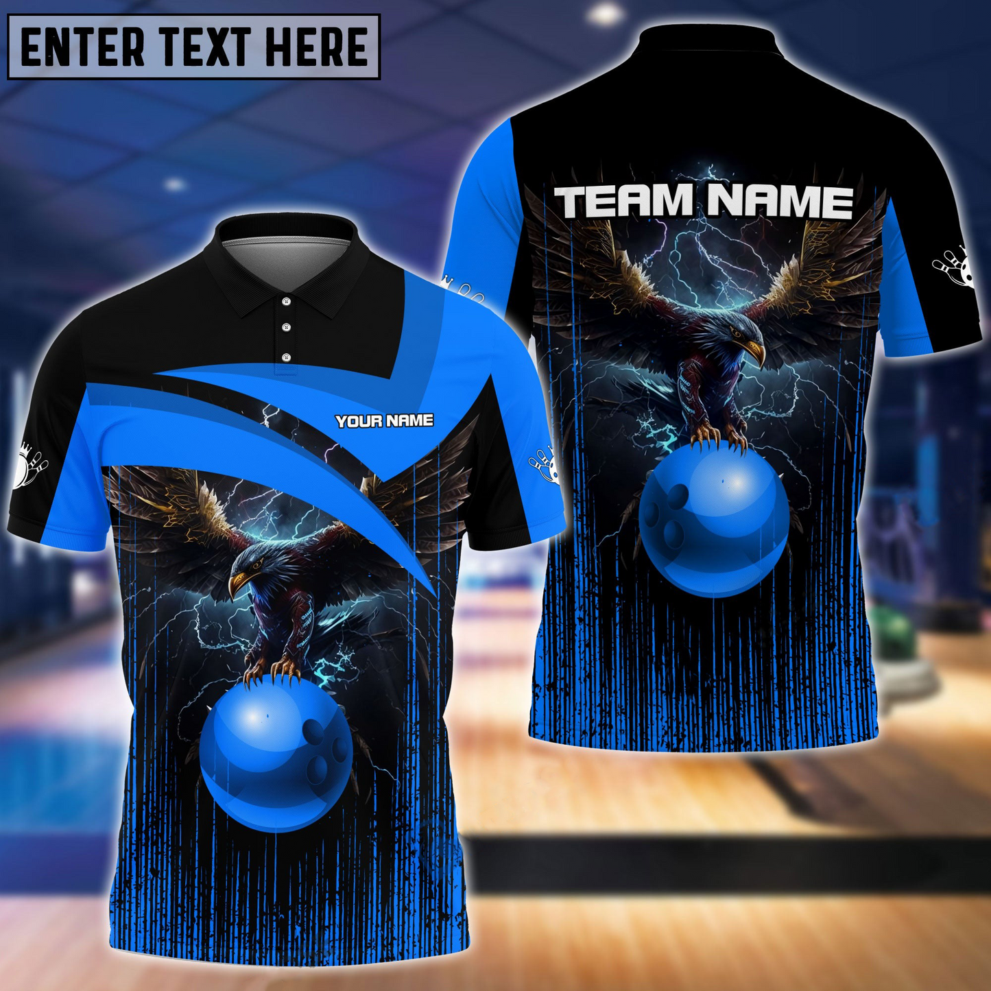 Custom Bowling Polo Shirts For Team BO0354