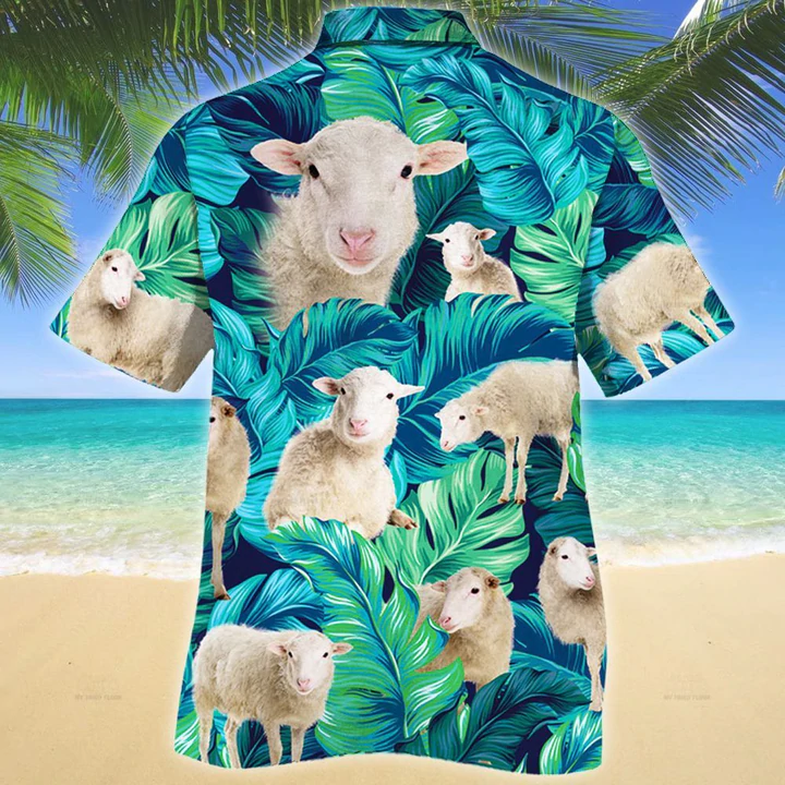 Sheep Lovers Hawaiian Shirt, Animal Hawaiian Shirt Men, women, Short Sleeve Hawaiian Aloha Shirt HO2586