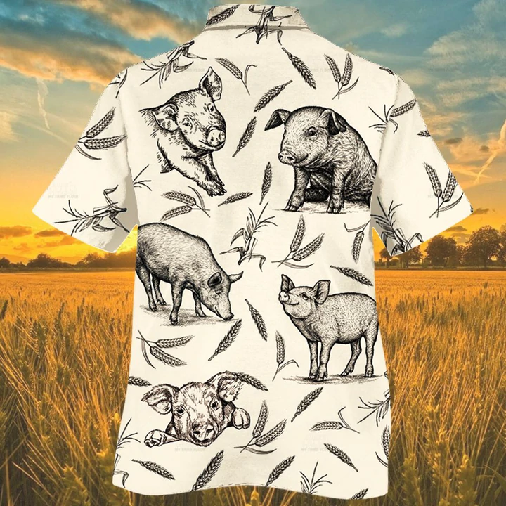 Pig Farm Lovers Hawaiian Shirt, Animal Farm Pig Men Hawaiian Shirts For Men, women HO2495