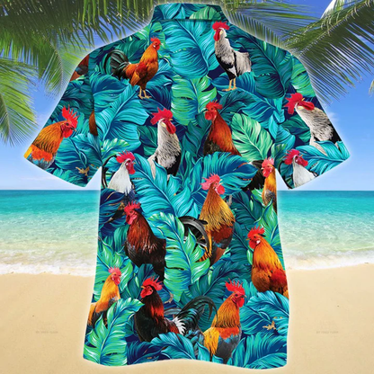 Rooster Lovers Gift Hawaiian Shirt, Rooster aloha shirt, Summer Short Sleeve Hawaiian Aloha Shirt for men, Women HO2635