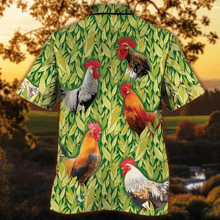 Rooster Chicken Hawaiian Shirt, Animal Hawaiian shirt, Gift for chicken lovers HO2516