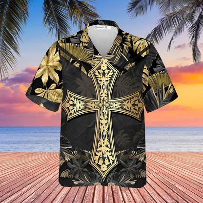 Jesus Hawaiian Shirts For Men, Jesus He Lay Down His Life For His Friends Casual Short Sleeve Jesus Shirt Men HO2939