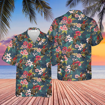 Bull Riding Hawaiian Shirt, Bull Rider Shirts for Men, Short Sleeves Button Down Summer Beach Dress Shirts HO2940