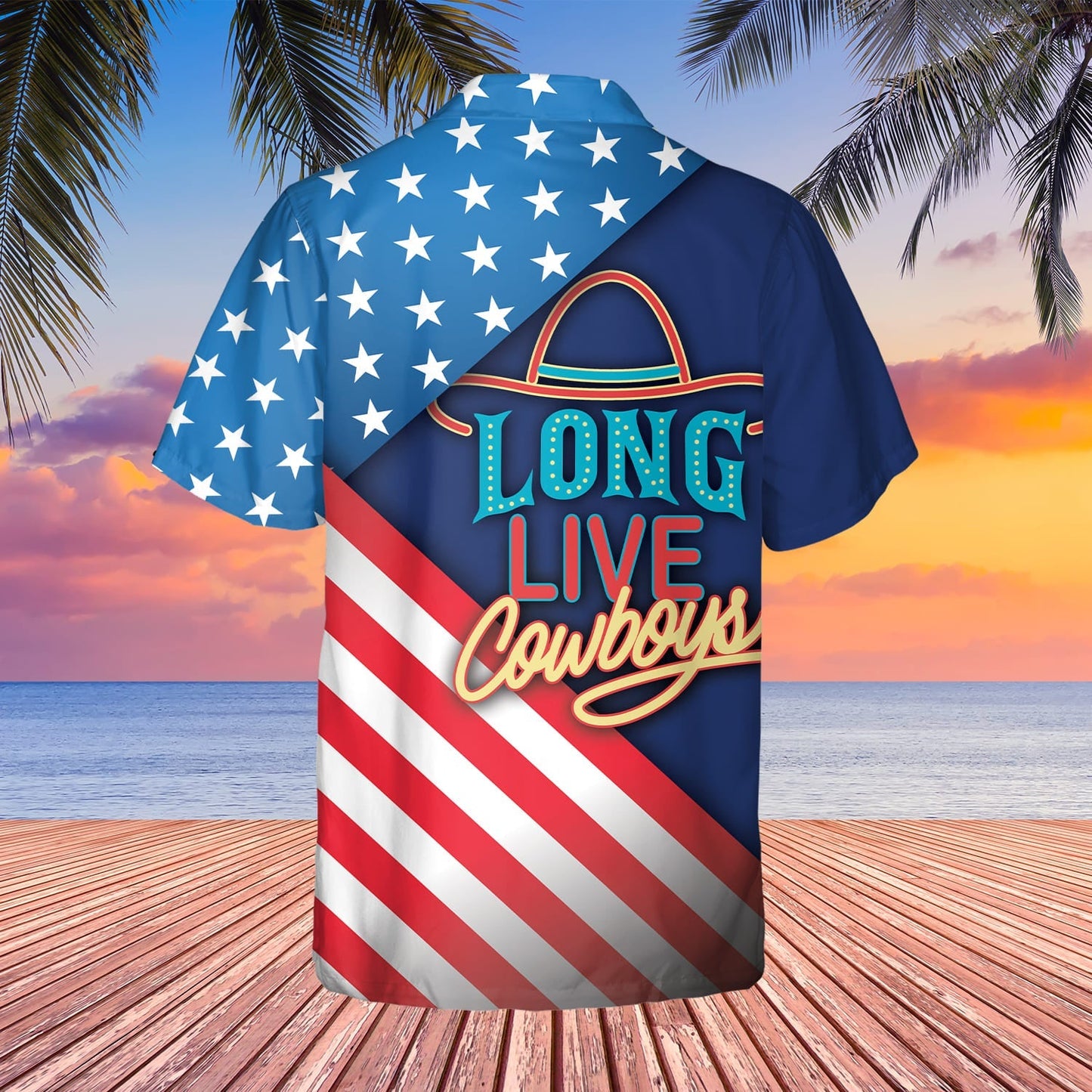 Long Live Cowboy Shirts, American Bull Riding Hawaiian Shirt HO2941