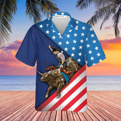 Long Live Cowboy Shirts, American Bull Riding Hawaiian Shirt HO2941