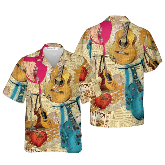 Best Guitarist In The Country Guitar Hawaiian Shirt for Men, Gift for Guitar Lover Music Instrument Player HO2956