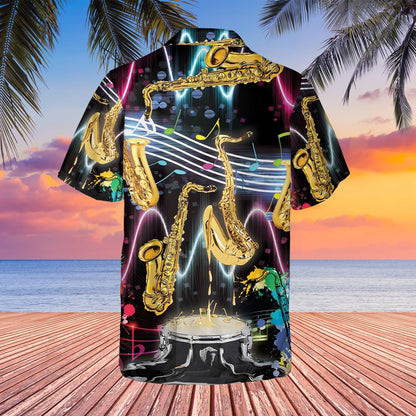 Saxophone Is My Life Love Saxophone Hawaiian Shirt for Men Tee, Gift for Music Instrument Player Musician HO2943