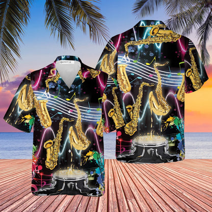 Saxophone Is My Life Love Saxophone Hawaiian Shirt for Men Tee, Gift for Music Instrument Player Musician HO2943