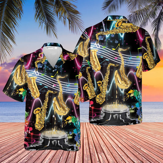 Saxophone Is My Life Love Saxophone Hawaiian Shirt for Men Tee, Gift for Music Instrument Player Musician HO2943